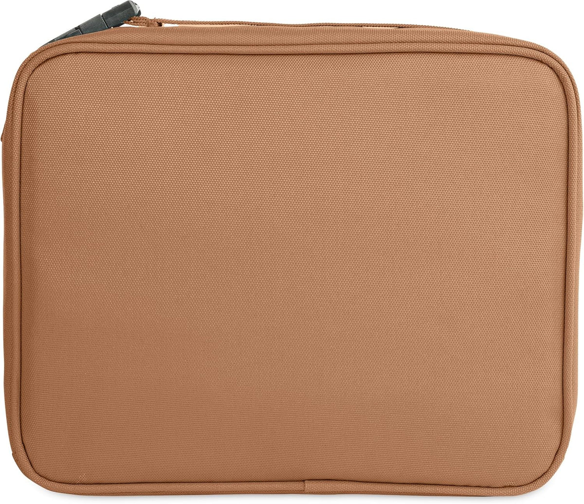 PackIt Freezable Classic Lunch Box, Almond, Built with ECOFREEZE Technology, Collapsible, Reusable, Zip Closure With Zip Front Pocket and Buckle Handle, Designed for Fresh Lunch On the Go