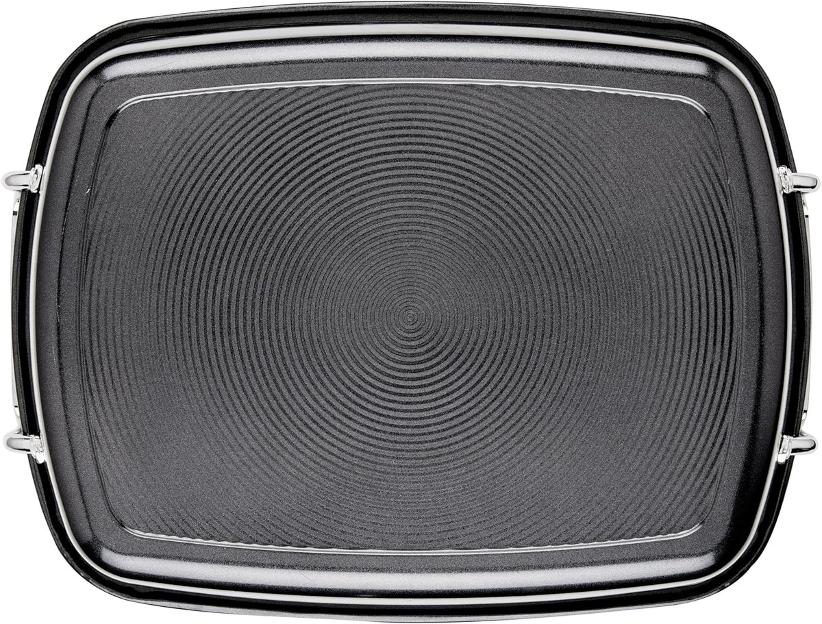 Circulon Ultra Lasting Nonstick Roaster/Roasting Pan with Easy Serve Rack, 17 Inch x 13 Inch, Black