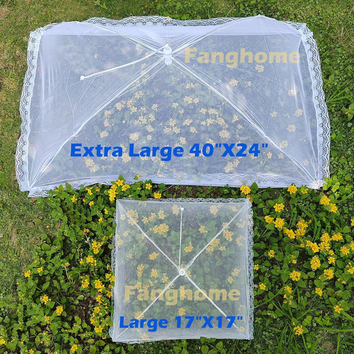 Mesh Food Covers for Outside,3 Extra Large 40"X24" Jumbo Pop-Up Mesh Food Tent Food Cover for Outside BBQ Camping Party Picnic Accessories - Outside Food Covers