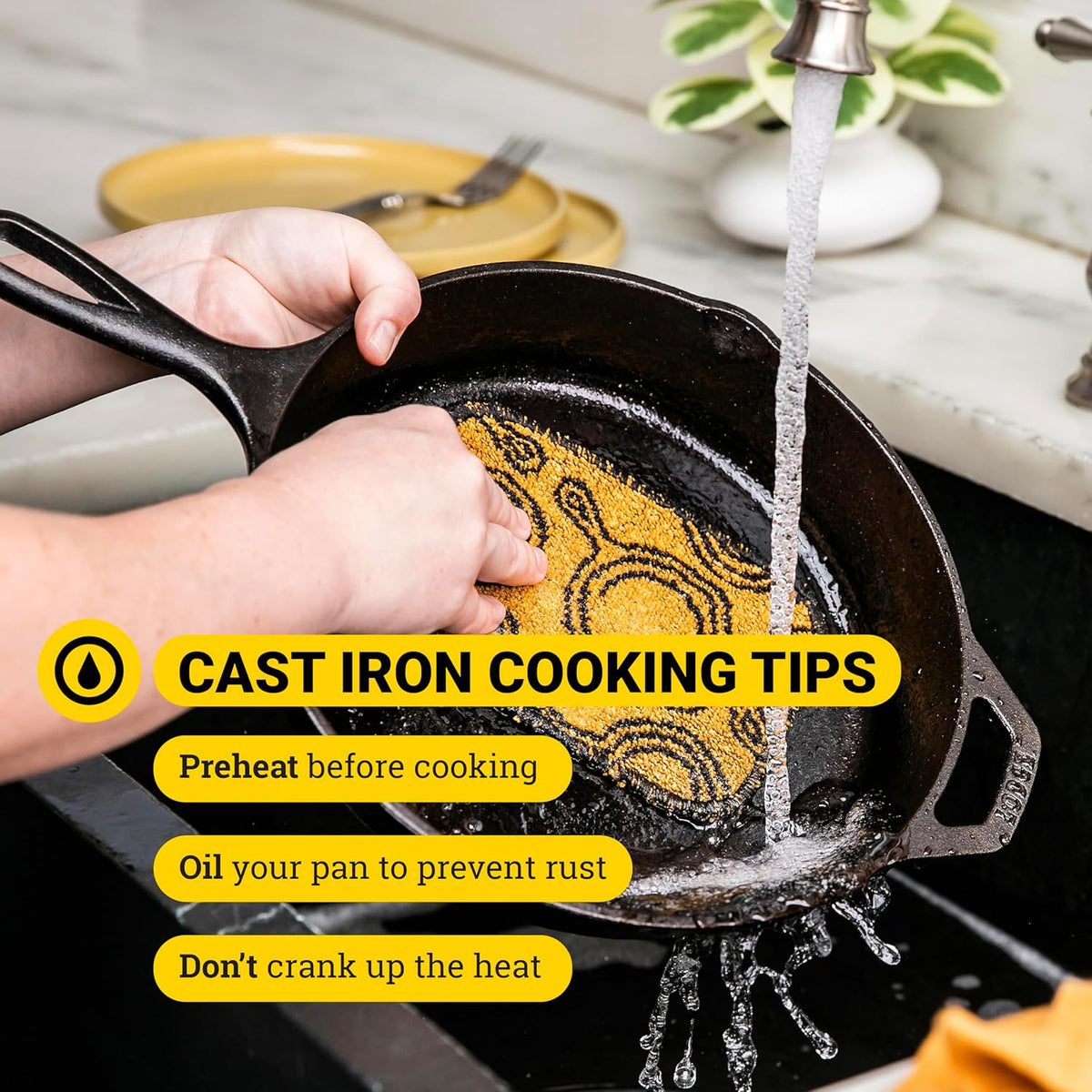 Lodge Pre-Seasoned Cast Iron Skillet Set - Set Includes 8 Inch Skillet, 10.25 Inch Skillet, and 12 inch Skillet - 3 Piece