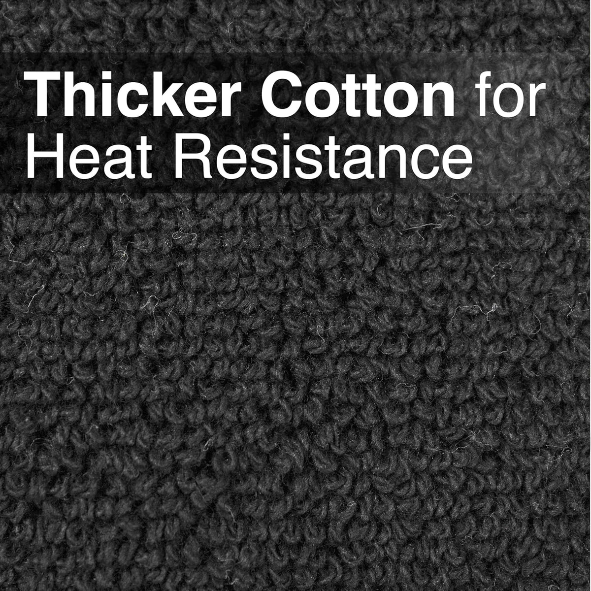 RITZ Terry Potholder & Hot Pad: Unparalleled Heat Resistant, Durable 100% Cotton – Ergonomically Designed for Optimal Grip – Easy-Care Machine Washable – 2-Pack, Black