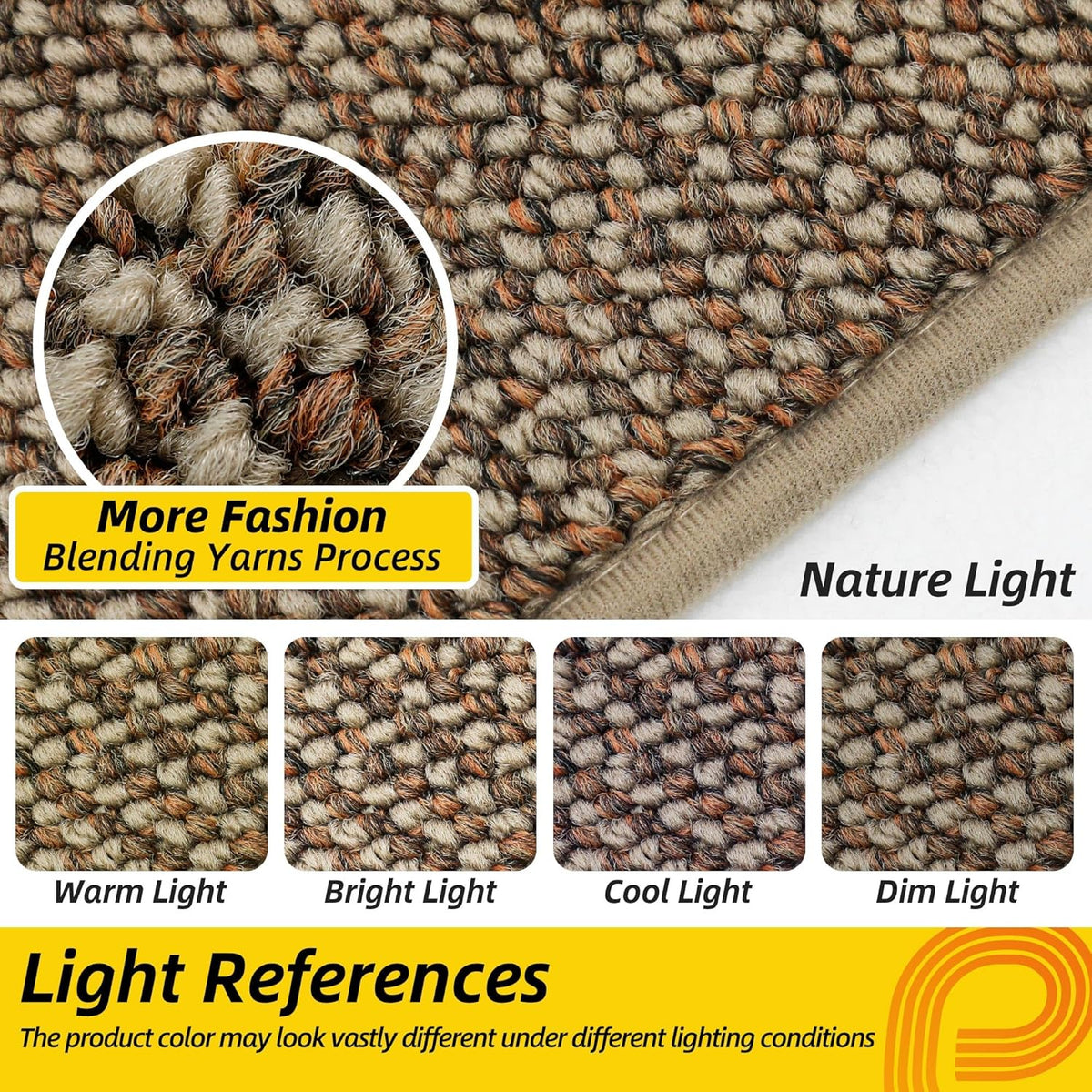 JSEI Dirt Trapper Door Mat 20"x32" Non-Slip Washable Entrance Mat, Dog Doormats, Absorbent & Fade-Resistant Floor Mats, Low Profile Welcome Mats for Entryway, Front Door, and Inside Entrance, Beige
