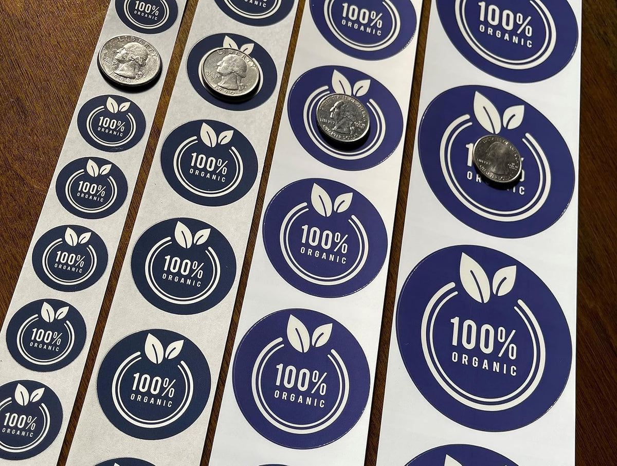 Custom Stickers Label Rolls, Build Your Own Stickers/Labels Any Design Premium Gloss BOPP Custom Sticker, Personalized Stickers for Business Logo, Custom Printed Sticker Labels 50+ (2.5 Inch Circle)