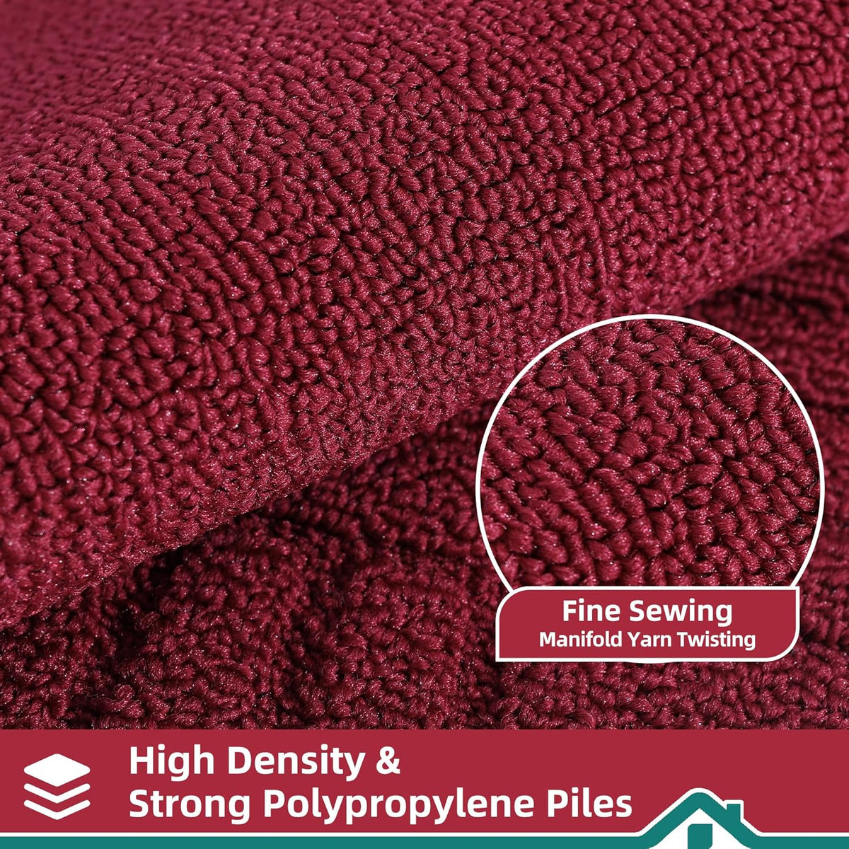 BEQHAUSE-Kitchen-Rugs-and-Mats [2PCS] Non Slip Kitchen Mats for Floor,Machine Washable Burgundy Red Kitchen Rugs,Polypropylene Kitchen Floor Mat with TPR Backing 20x30inch/20x48inch
