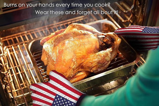 KITCHEN PERFECTION Silicone Smoker Oven Gloves -Extreme Heat Resistant BBQ Gloves -Handle Hot Food Right on Your Smoker Grill Fryer Pit|Waterproof Oven Mitts Grill Gloves |Superior Value Set+3 Bonuses