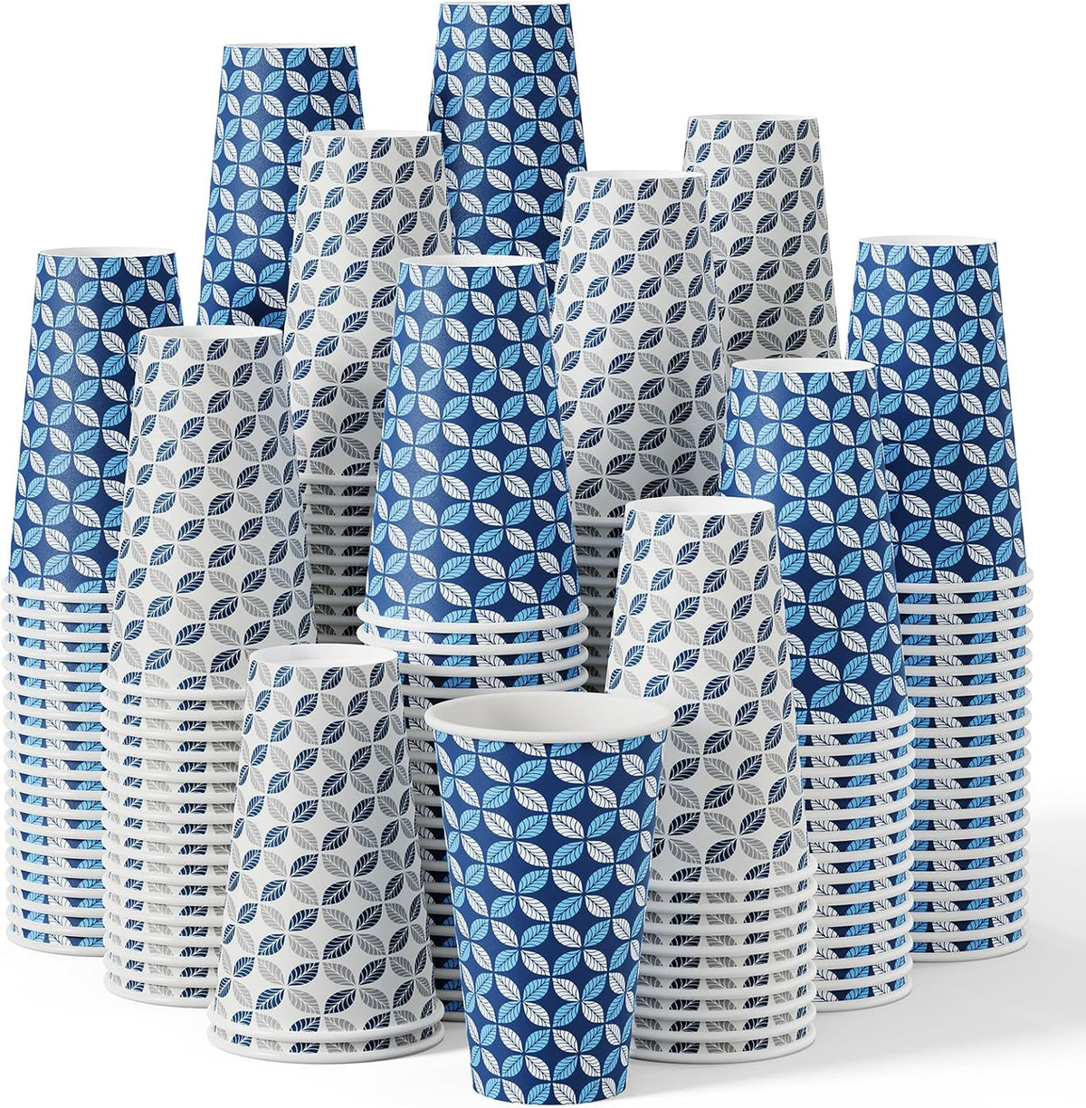 JOLLY CHEF 1000 Pack Paper Coffee Cups, 16 oz Disposable To Go Coffee Cups for Home, Office, Cafe, and Outdoor Activities