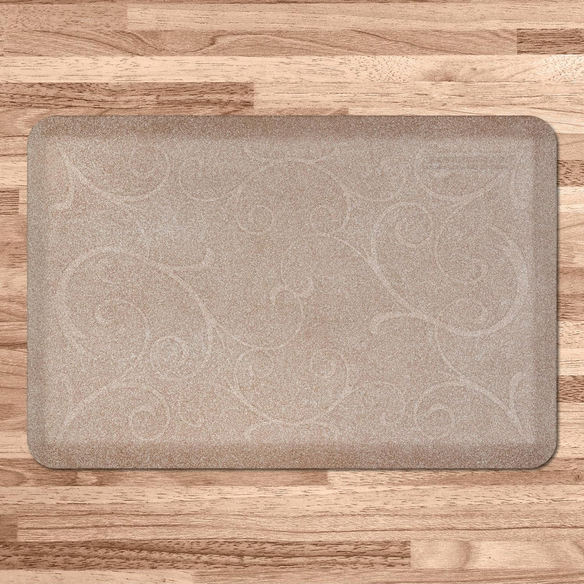 WellnessMats Bella Collection Anti-Fatigue Floor Mat, Polyurethane – Ergonomic Support Pad for Home, Kitchen, Garage, Office Standing Desk – Water Resistant - Made in USA