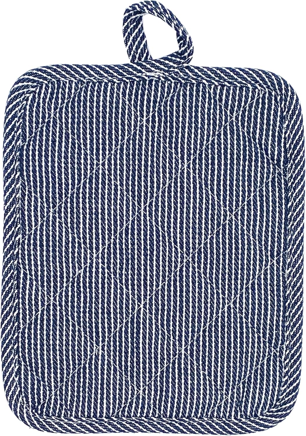 American Linen Pot Holders, Hot Pads, Table Pads for Kitchen and Dining Table, Non Slip Heat Resistant Hot Pot Holder (Navy, 8 Pack)