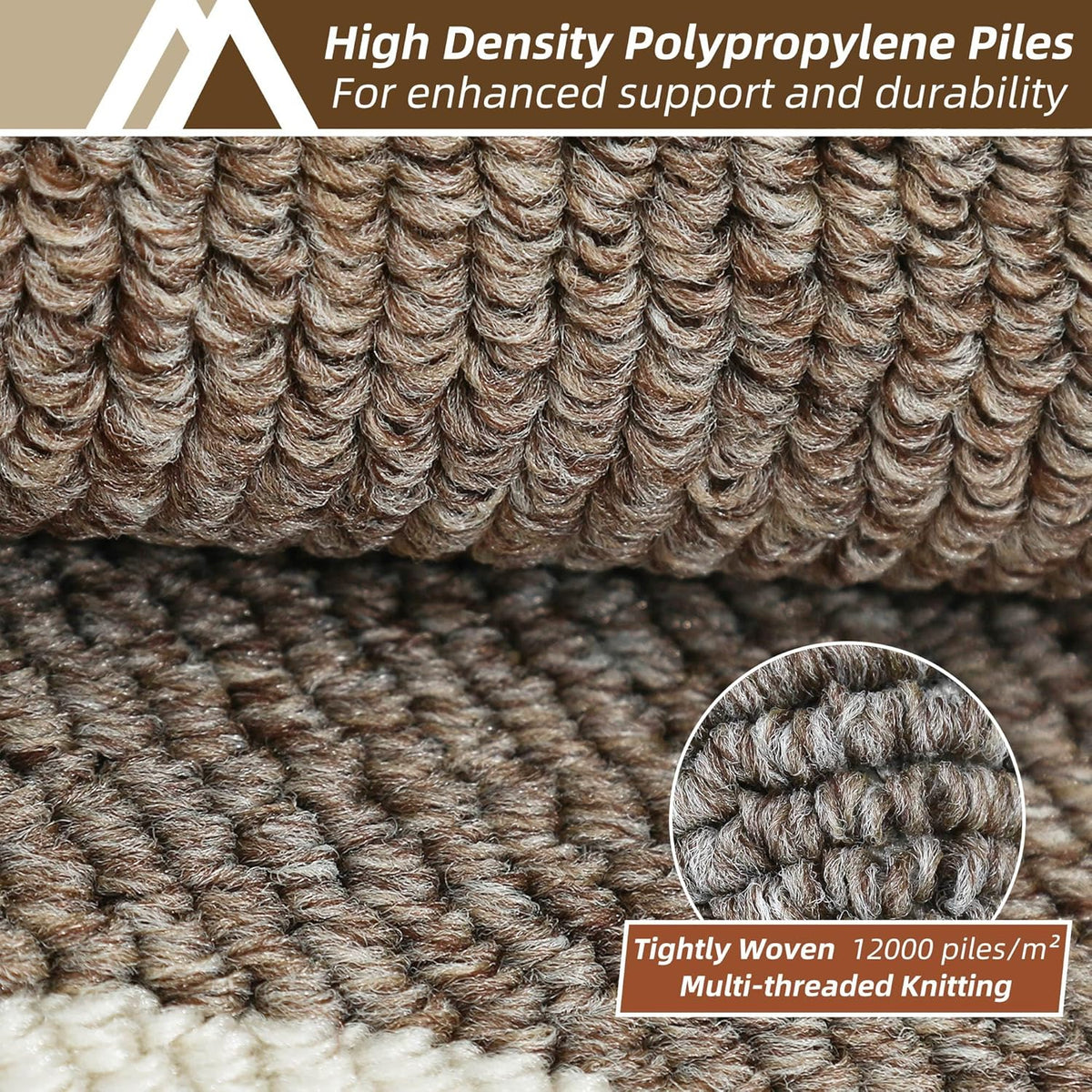 COSY HOMEER Long Kitchen Floor Mats for in Front of Sink Super Absorbent Kitchen Rugs and Mats 24"x59" Non-Skid Kitchen Mat Standing Mat Washable,Polypropylene,Brown,Frame