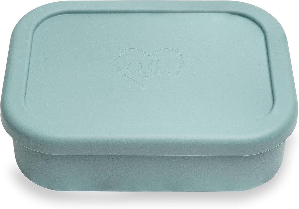 Ullabelle Leak Proof Bento Box Food-Grade Silicone Bento, BPA, Phthalate, Lead, & PVC Free - Bento Lunch Box for Daycare, Kids, & Adults - Leak Resistant Sets With Lids Snack Box Container (Blue)