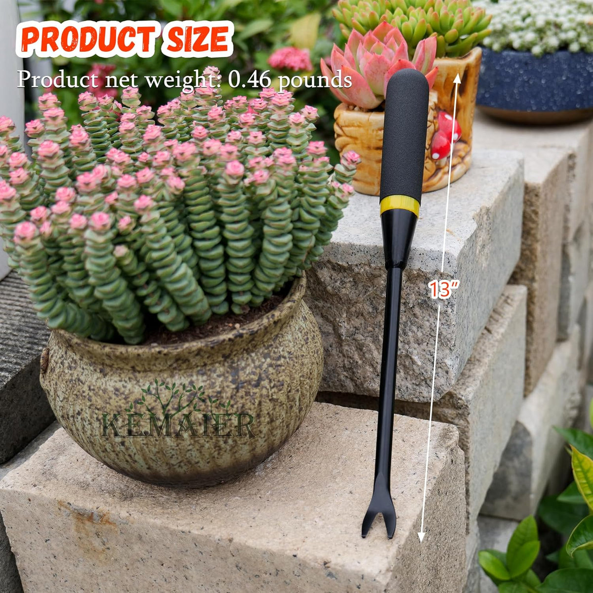 Garden Tool Set - Featuring a Heavy-Duty Stainless Steel Hand Cultivator, Transplant Shovel, Trowel, Crack Weeder, and Dandelion Weeder - The Ultimate, Unbreakable Gardening Gift