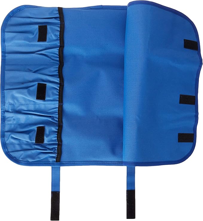 Mercer Culinary 7-Pocket Knife Roll Storage Bag, Blue