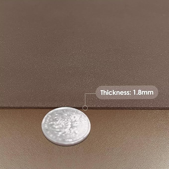 Leather Dresser Cover,1.8mm Thick,14x40 Inch,Dresser Protector Top,Dresser Top Protector,Dresser Cover Top,Dresser Top Cover,Dresser Cover Top for Bedroom.(Mud Color+Champagne Gold,14x40)