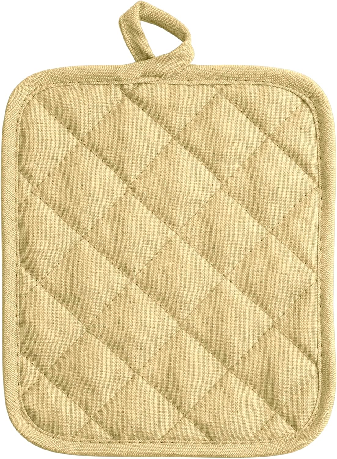 American Linen Pot Holders, Hot Pads, Table Pads for Kitchen and Dining Table, Non Slip Heat Resistant Hot Pot Holder (Sand, 4 Pack)