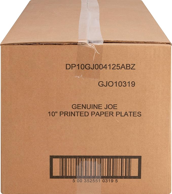 Genuine Joe Printed Paper Plates, 10" (Pack of 500)