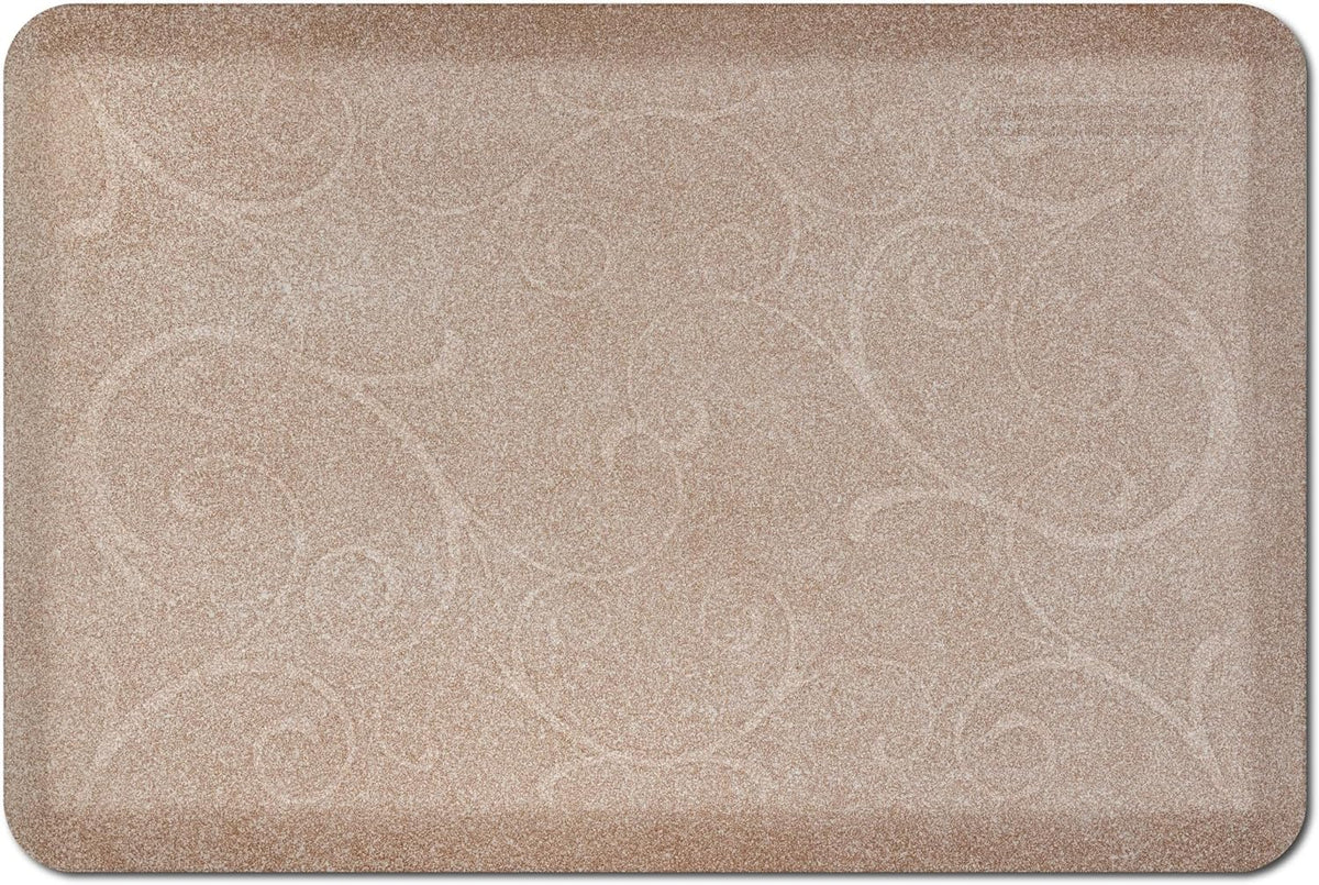 WellnessMats Bella Collection Anti-Fatigue Floor Mat, Polyurethane – Ergonomic Support Pad for Home, Kitchen, Garage, Office Standing Desk – Water Resistant - Made in USA