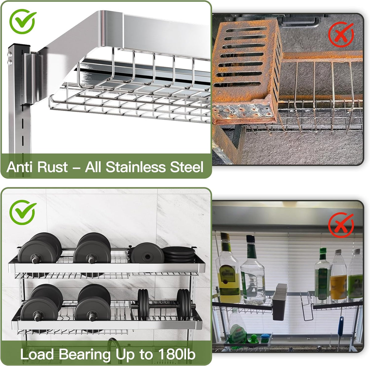 3 Tier Extra Large Stainless Steel Expandable Over The Sink Dish Drainer Drying Rack, Rust Proof Metal, Space Saving, Modern Silver Big Capacity Extendable Plate Strainers Above Kitchen Counter