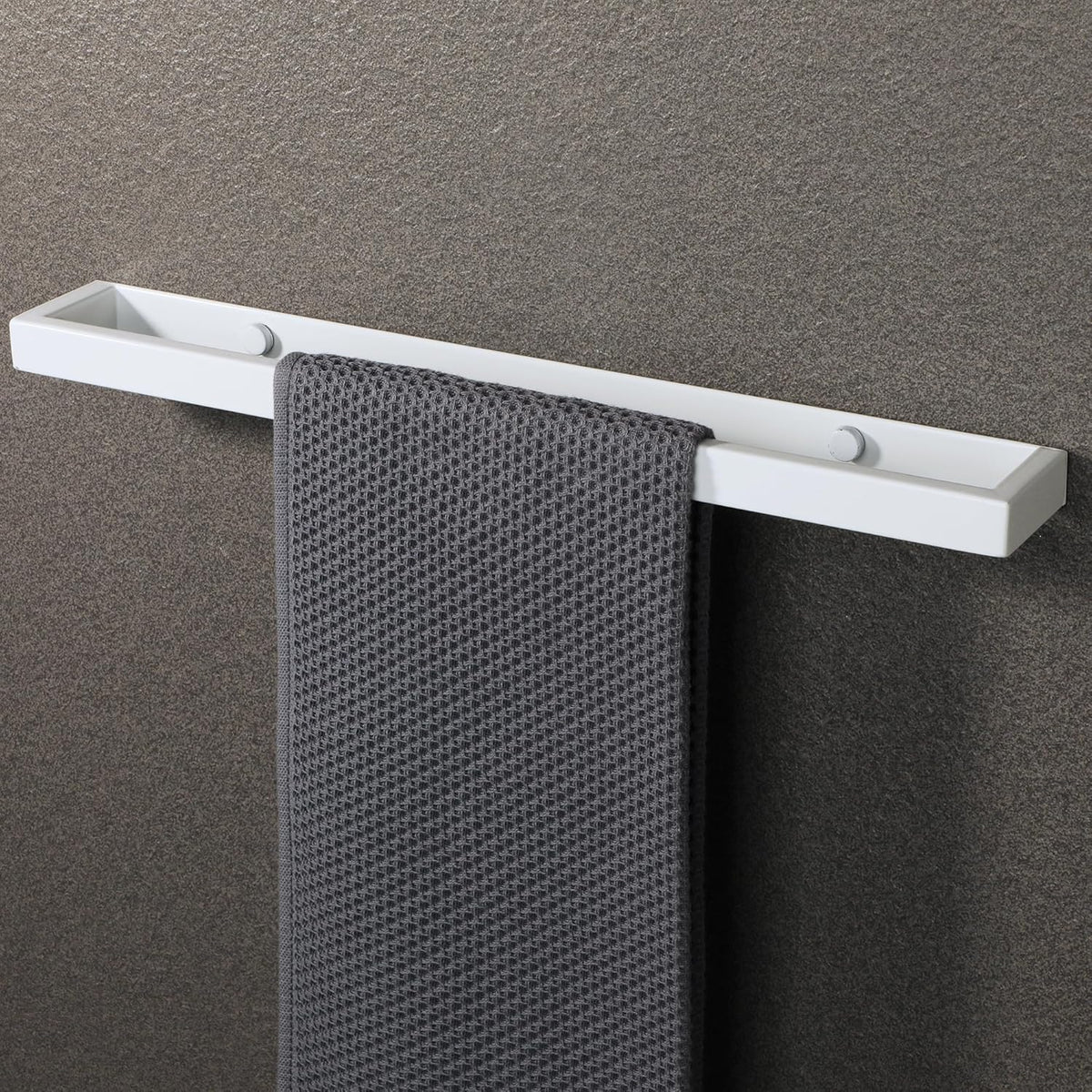 Alise Bath Towel Bar,Wall Mount Towel Holder Towel Rack Towel Hanger for Bathroom Lavatory,16 Inch SUS304 Stainless Steel Towel Rail,White Finish GJF040-W