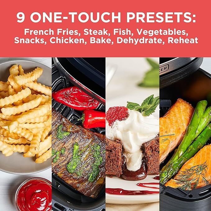 BLACK+DECKER Purifry 2QT Air Fryer, Crispy Deep Fried Taste without the Fat, Plus Bake, Dehydrate, and Keep Food Warm, Digital Touchscreen and Auto Shut-Off