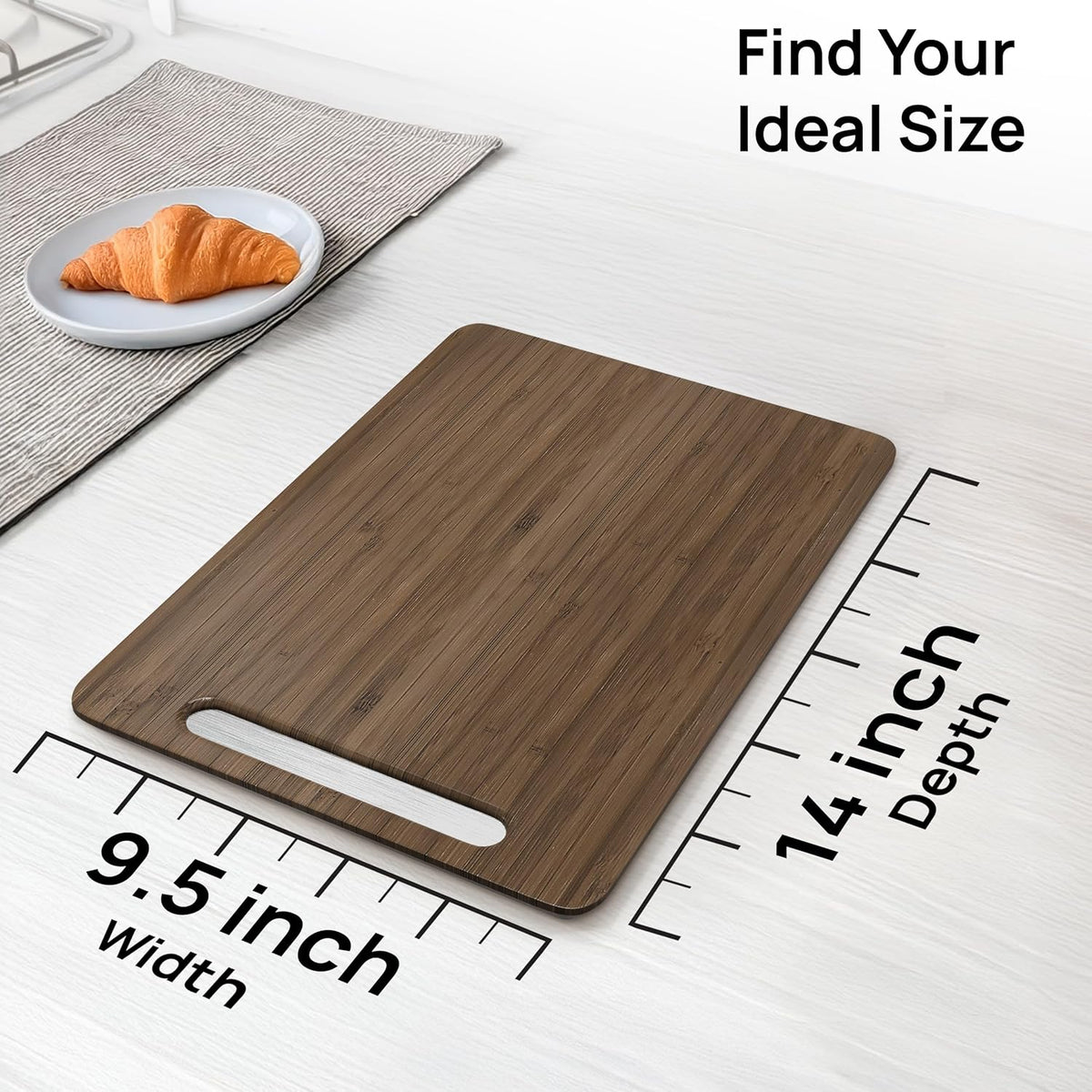 Ibyx Elegant Sliding Tray for Your Coffee Maker & Heavy Kitchen Appliances - Sturdy, Slides Easily from Under The Cabinet (Brown, 9.5”W x 14”D)
