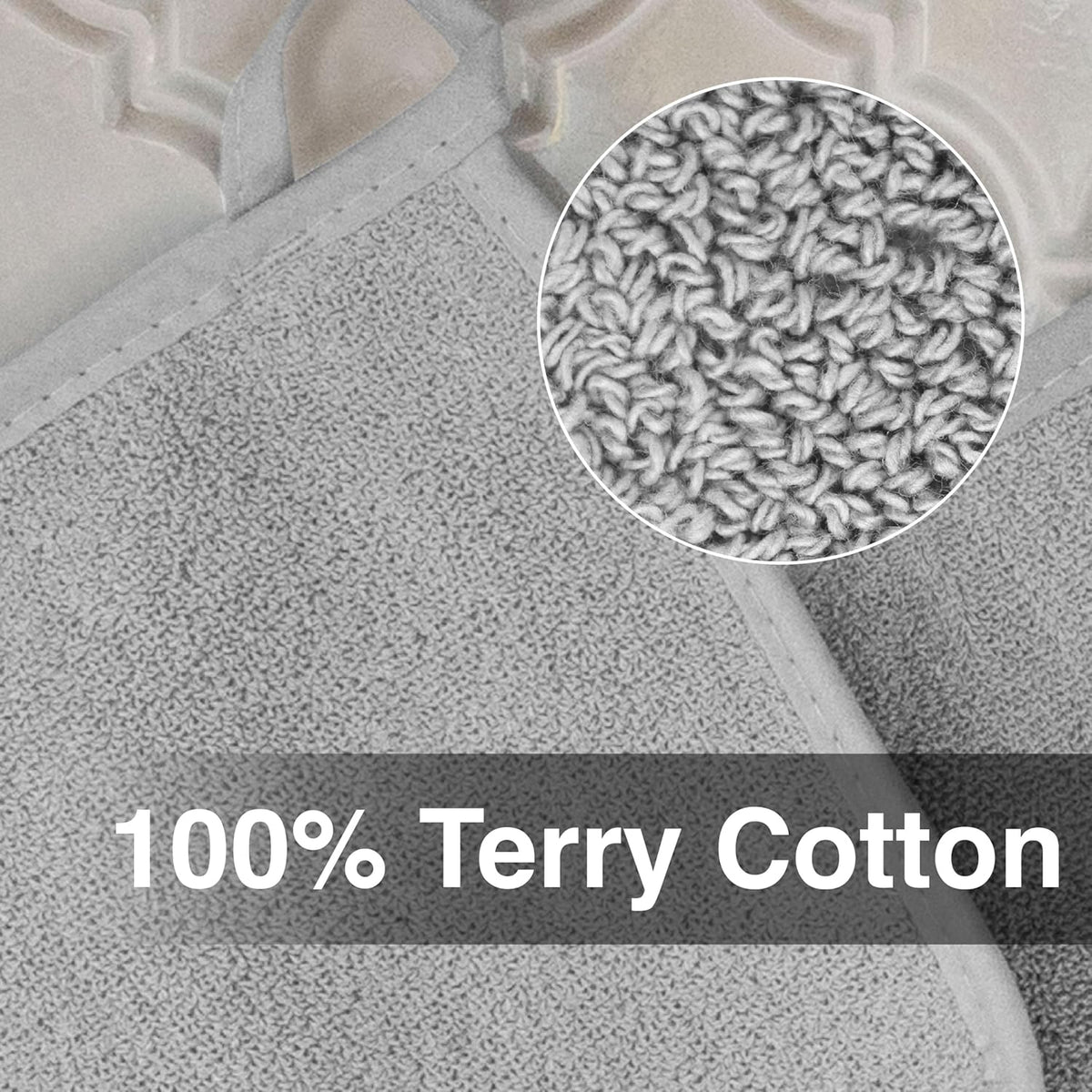 RITZ Terry Potholder & Hot Pad: Unparalleled Heat Resistant, Durable 100% Cotton – Ergonomically Designed for Optimal Grip – Easy-Care Machine Washable – 4-Pack, Titanium Grey