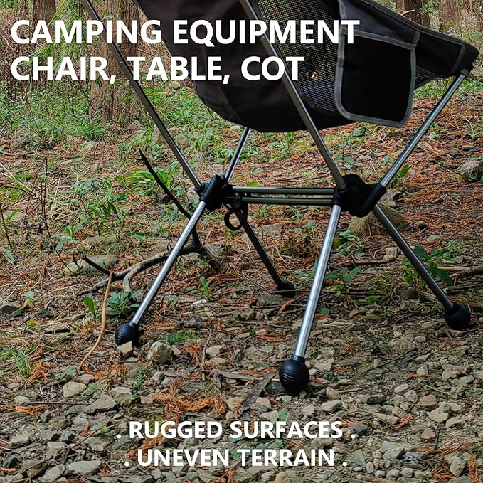 Camping Chair Anti Sink Rubber Ball Feet Anti Slipery Set of 4 Stability Outdoor Chair Leg Cap Fishing Hiking Uneven Floor Portable with A Mesh Sport Bag Inner Diameter(Fits 14mm Legs)