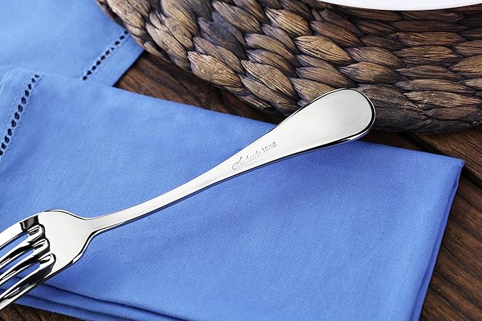 Artaste Rain 18/10 Stainless Steel (Silver (Set of 12), Dinner Fork (7.6-Inch))