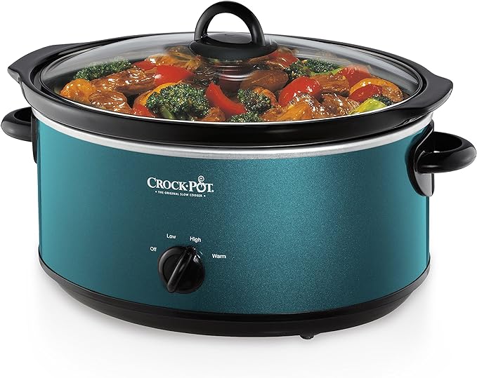 Crockpot Manual 7-Quart Slow Cooker Turquoise