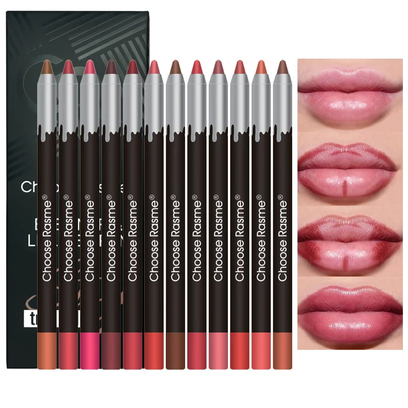 12-Color Matte Lip Liner Set
