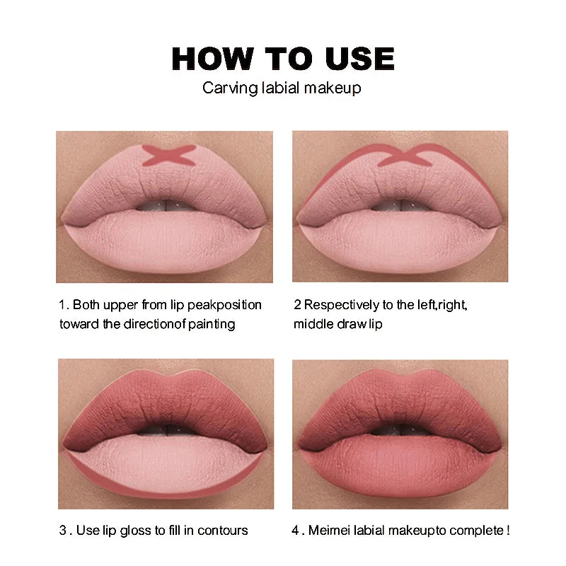 12-Color Matte Lip Liner Set