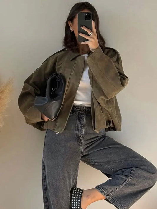 HH Women Vintage Suede Jacket