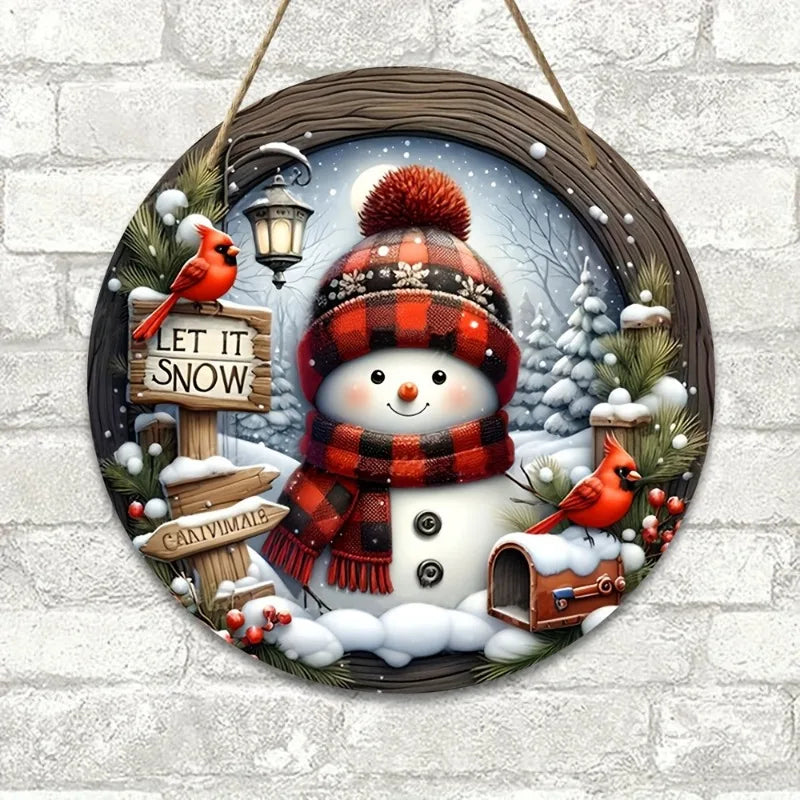 Acrylic Snowman Christmas Wreath Decor