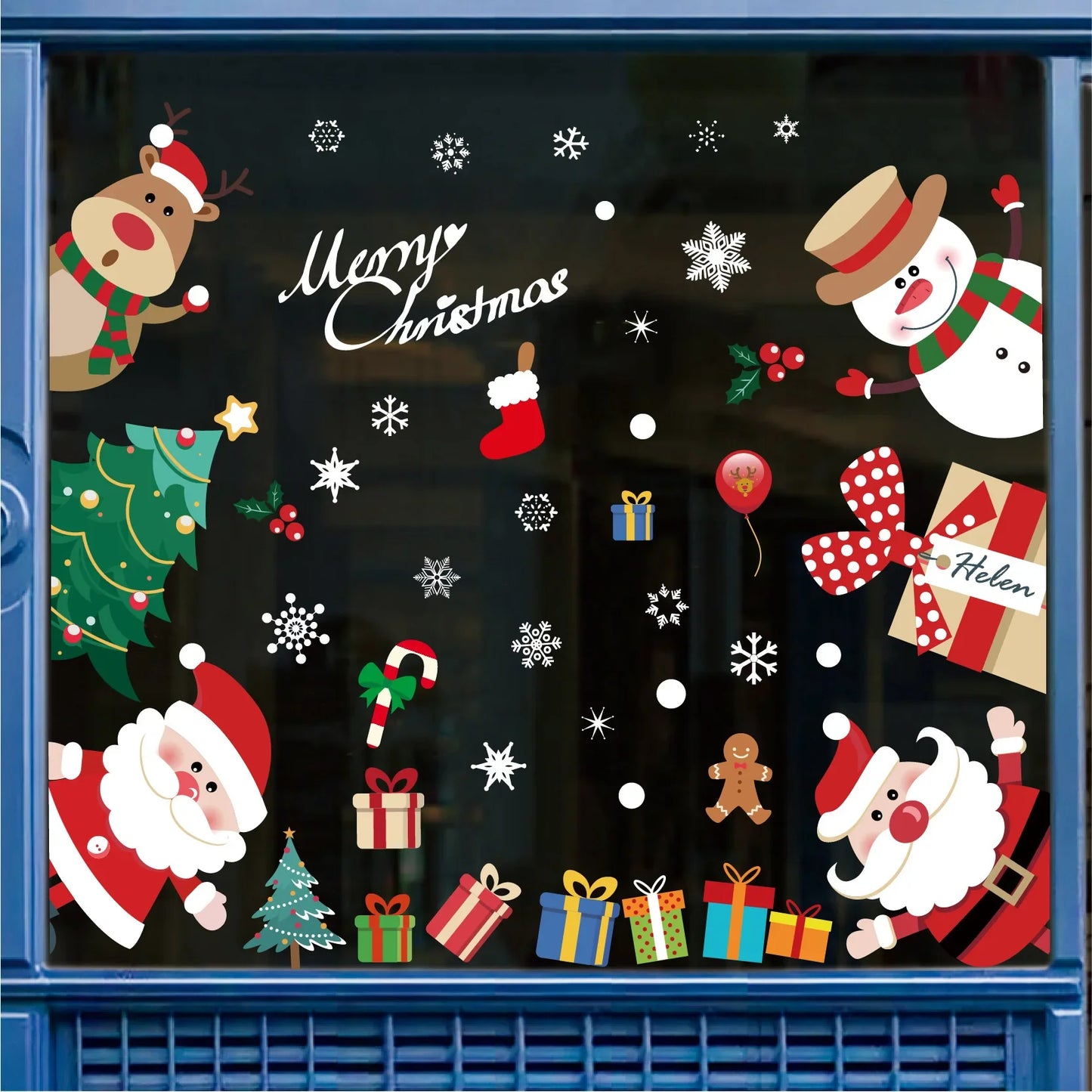 Christmas Snowflake Window Stickers Set