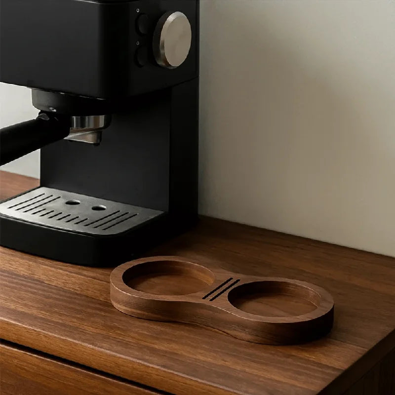 Walnut Wood Coffee Tamper Station