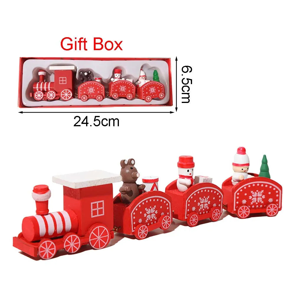 Christmas Wooden Moving Train Ornament