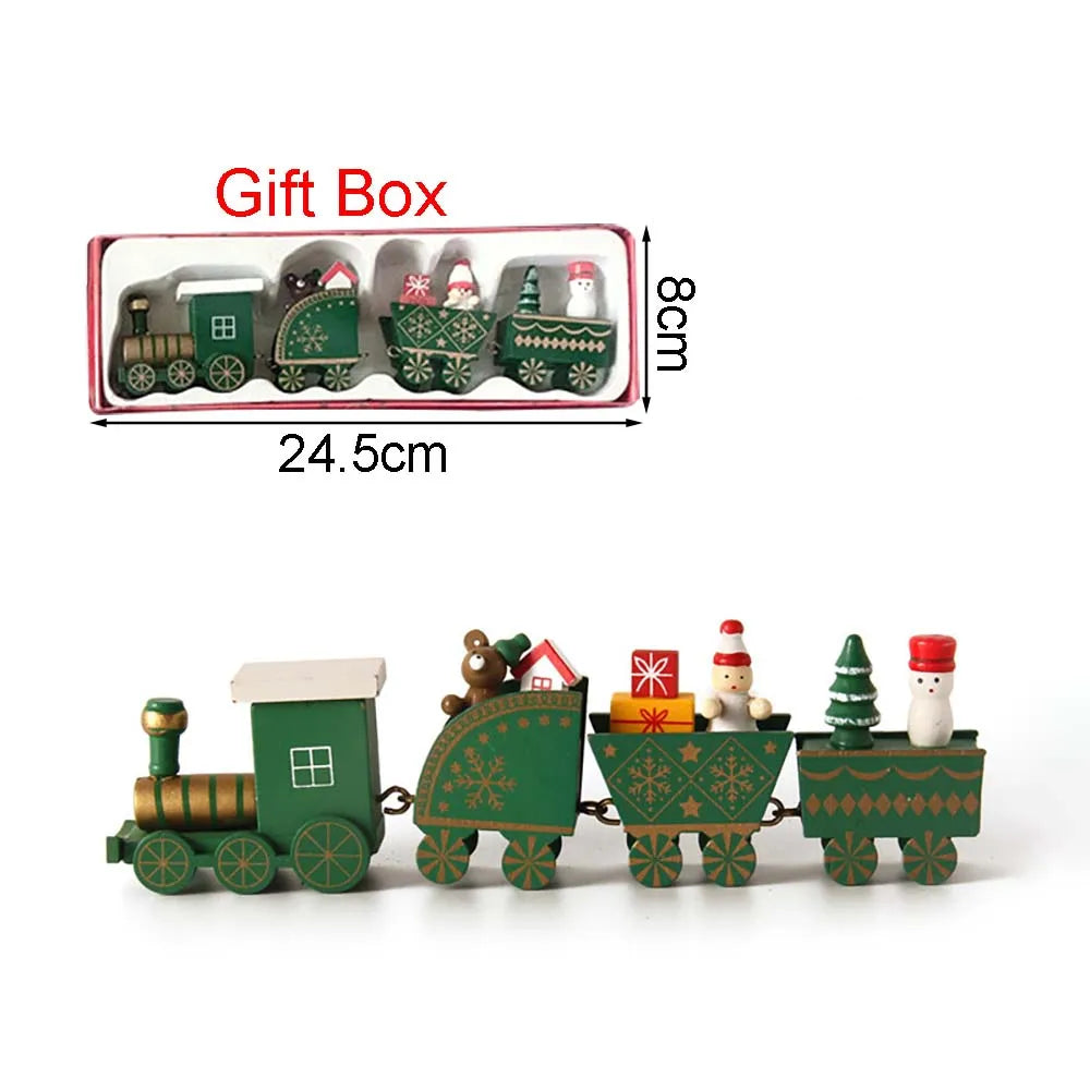 Christmas Wooden Moving Train Ornament