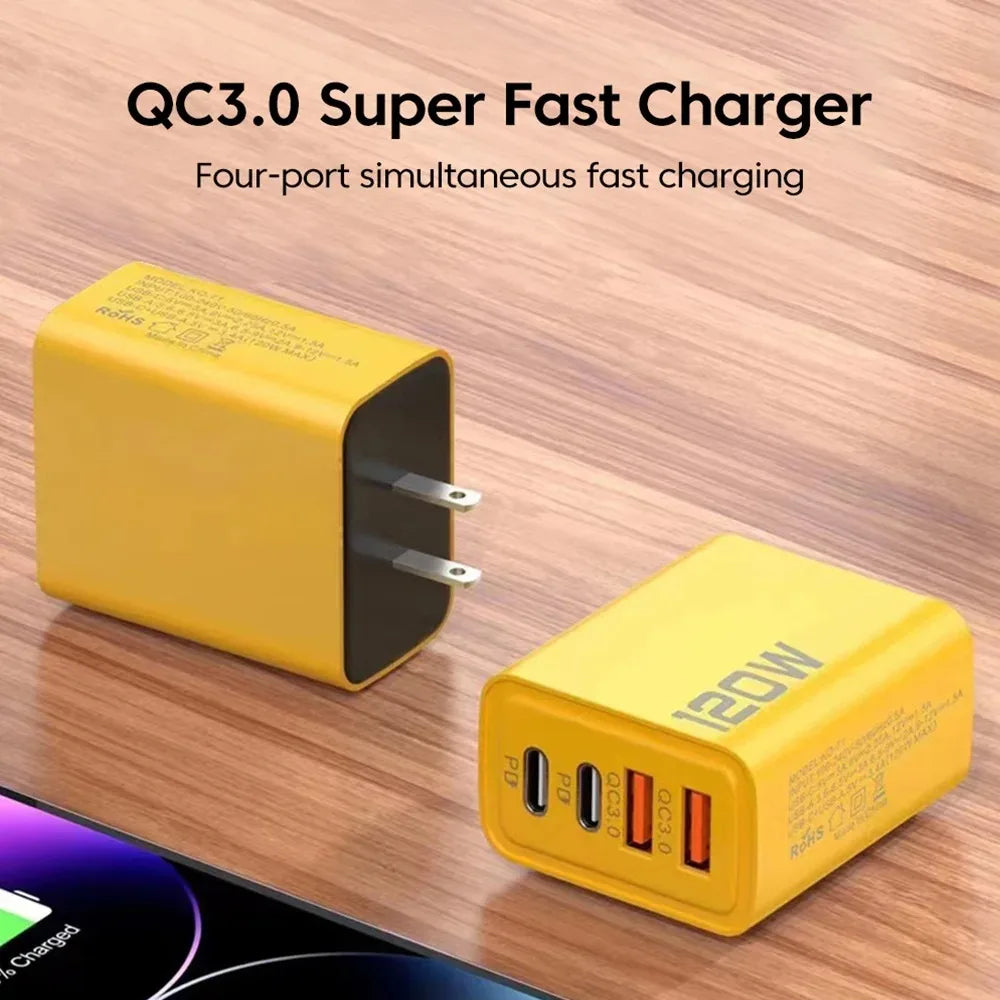 4-Port USB C PD Charger