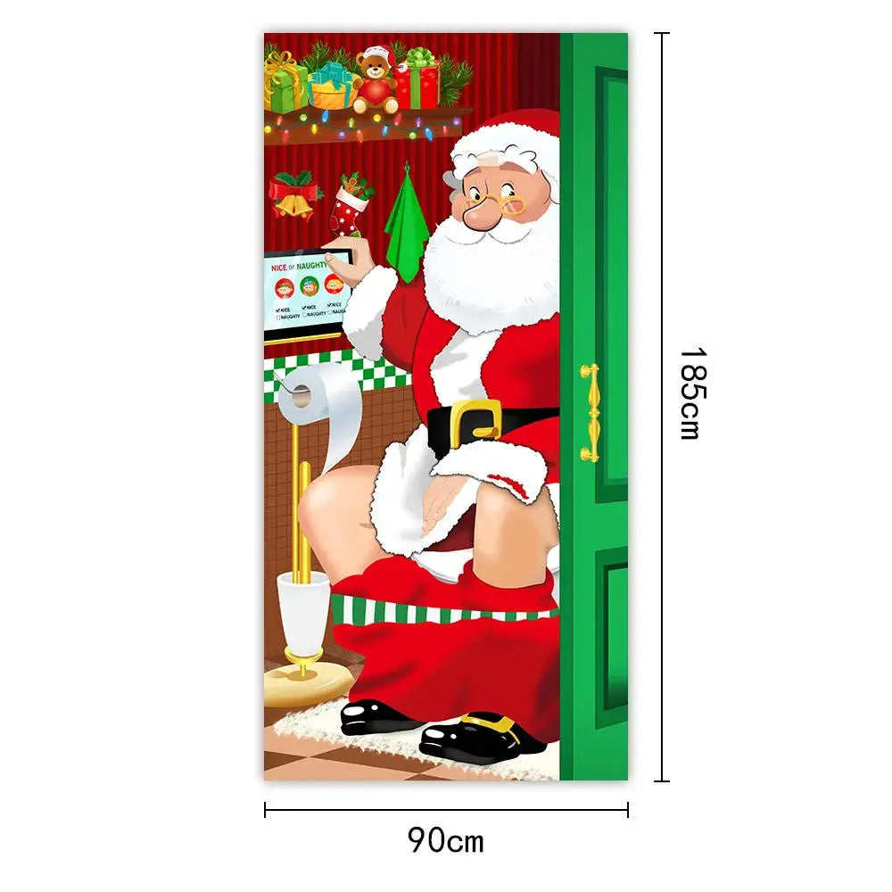 Santa Claus Christmas Door Cover