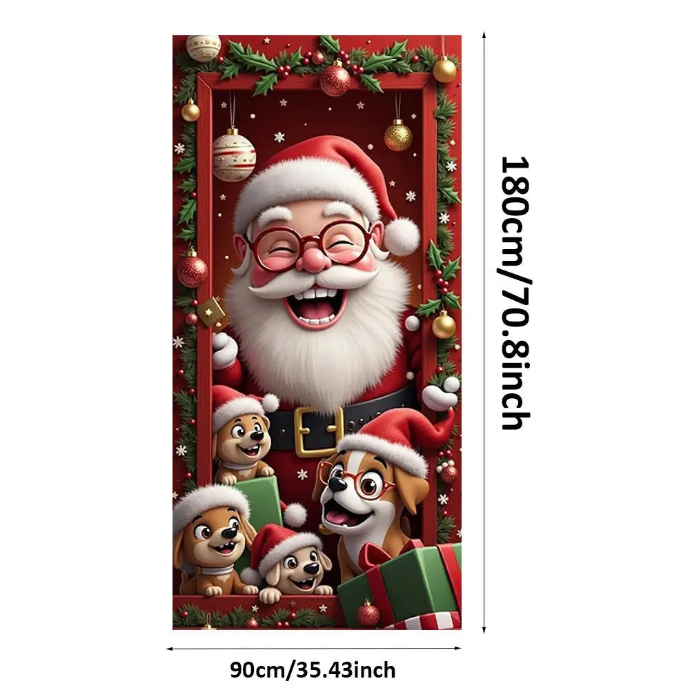 Santa Claus Christmas Door Cover