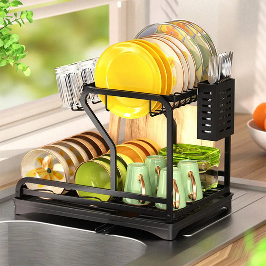 Dish Rack with Drainboard