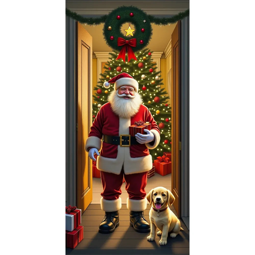 Santa Claus Christmas Door Cover