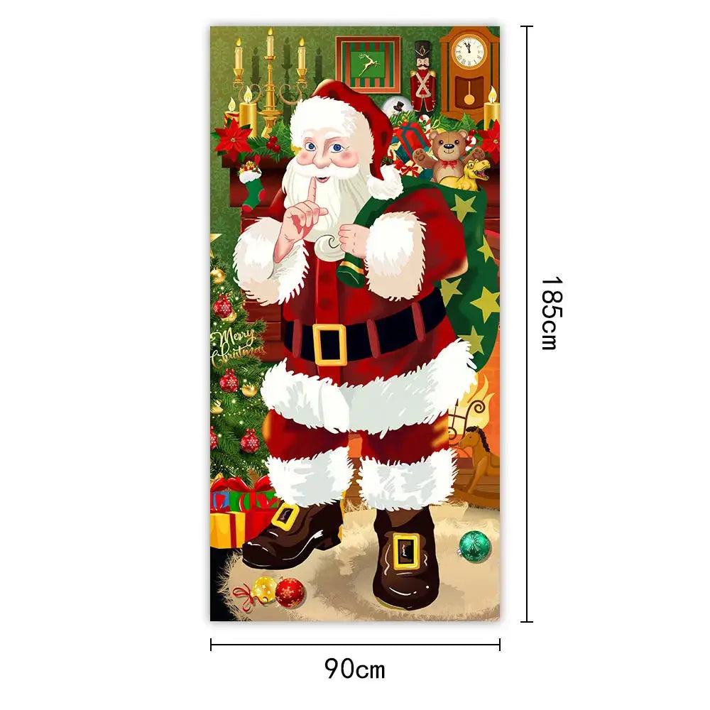 Santa Claus Christmas Door Cover
