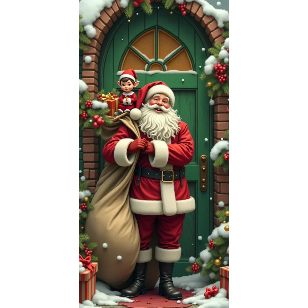 Santa Claus Christmas Door Cover