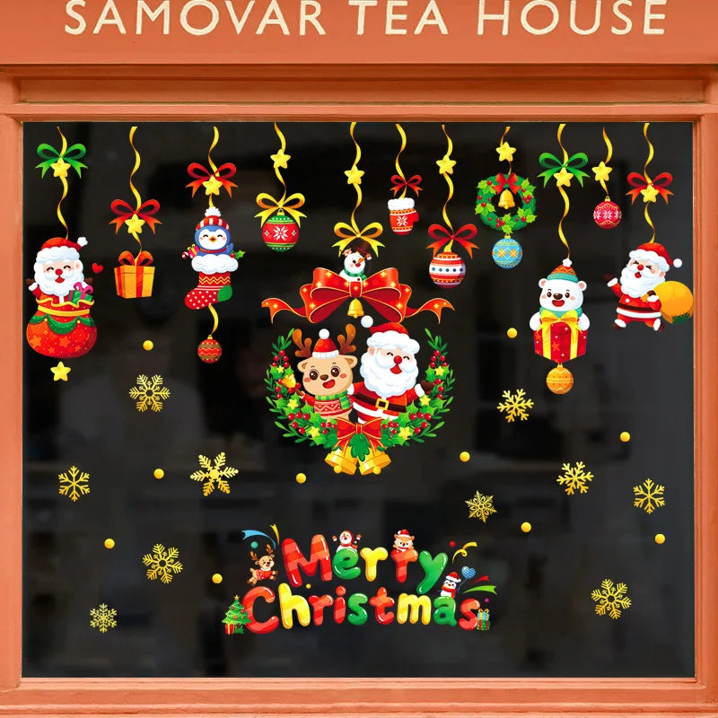 Christmas Snowflake Window Stickers Set