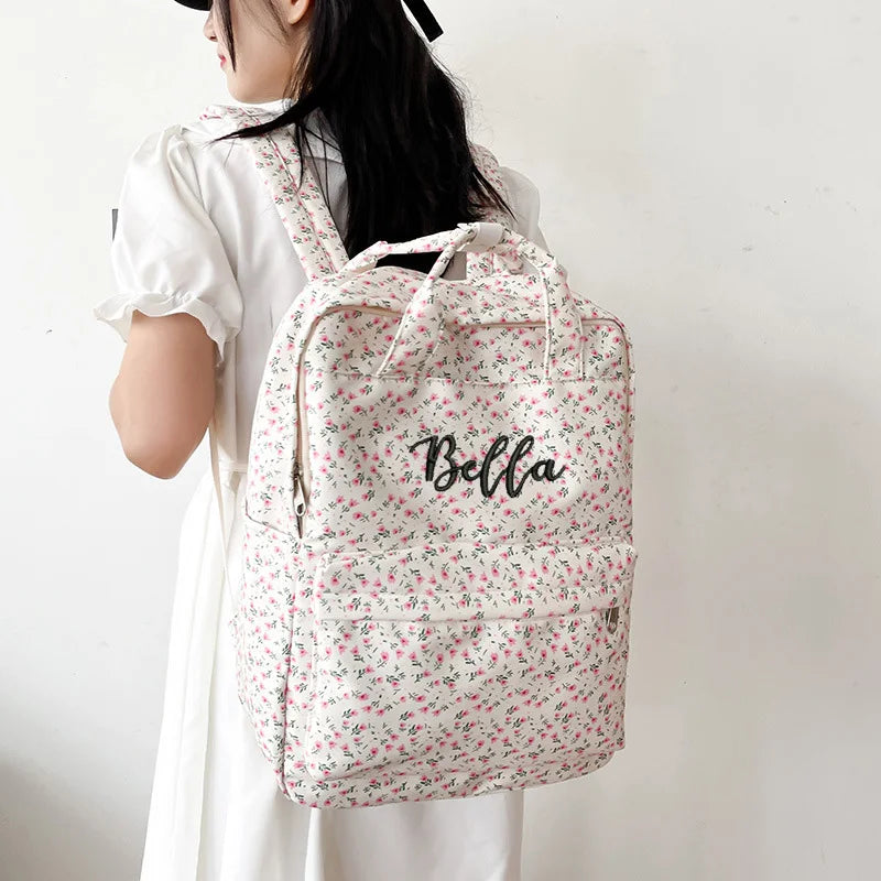 Japanese Style Floral Student Backpack