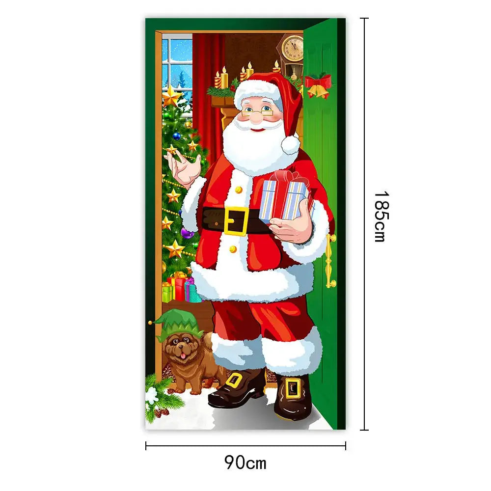 Santa Claus Christmas Door Cover