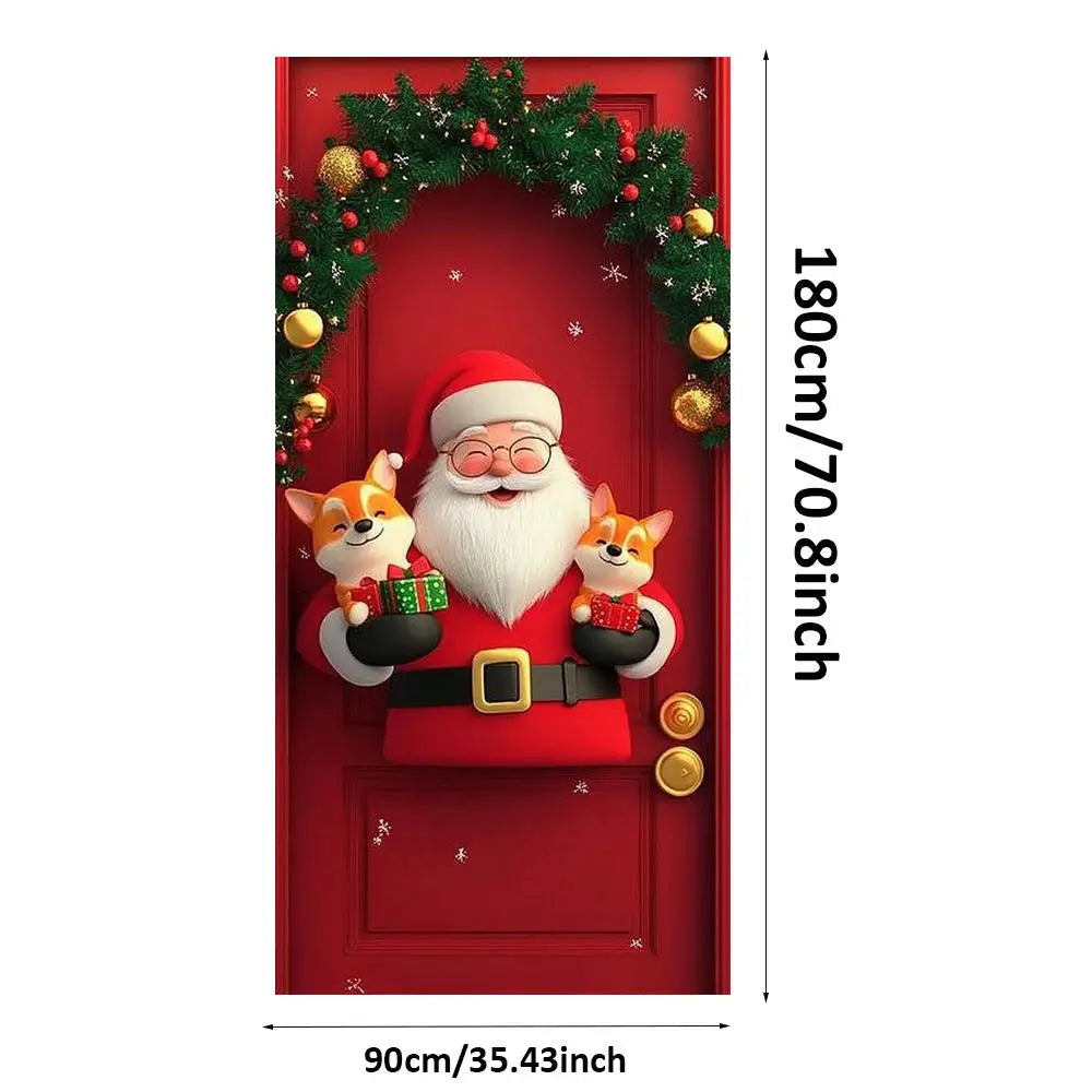 Santa Claus Christmas Door Cover