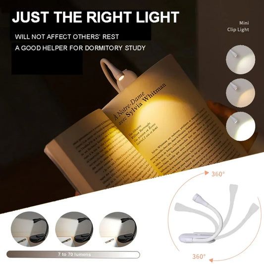 Pzsunly Portable USB LED Book Light