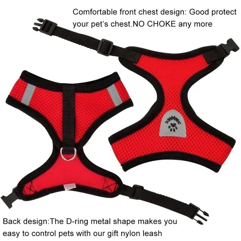 Adjustable Cat Dog Harness Vest
