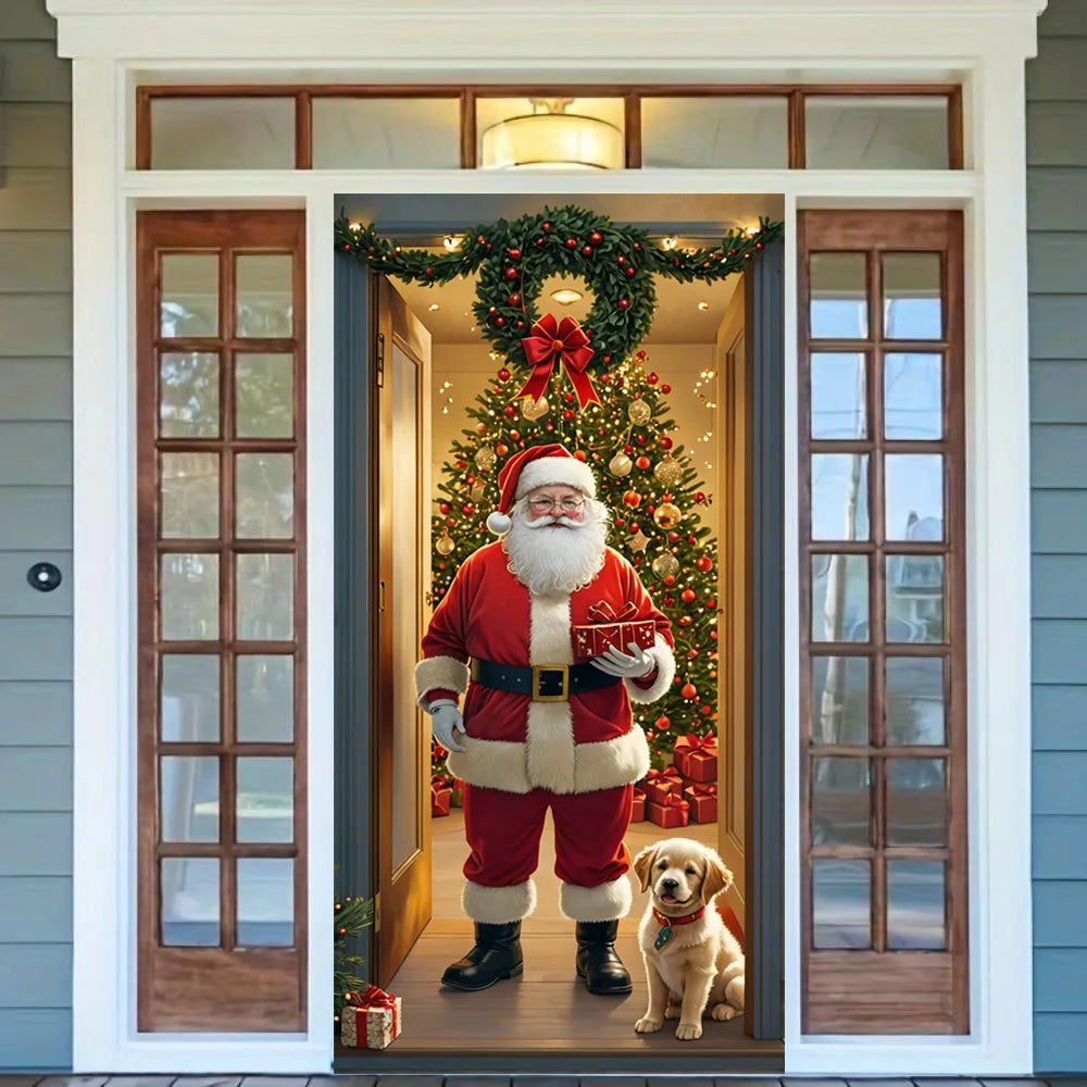 Santa Claus Christmas Door Cover